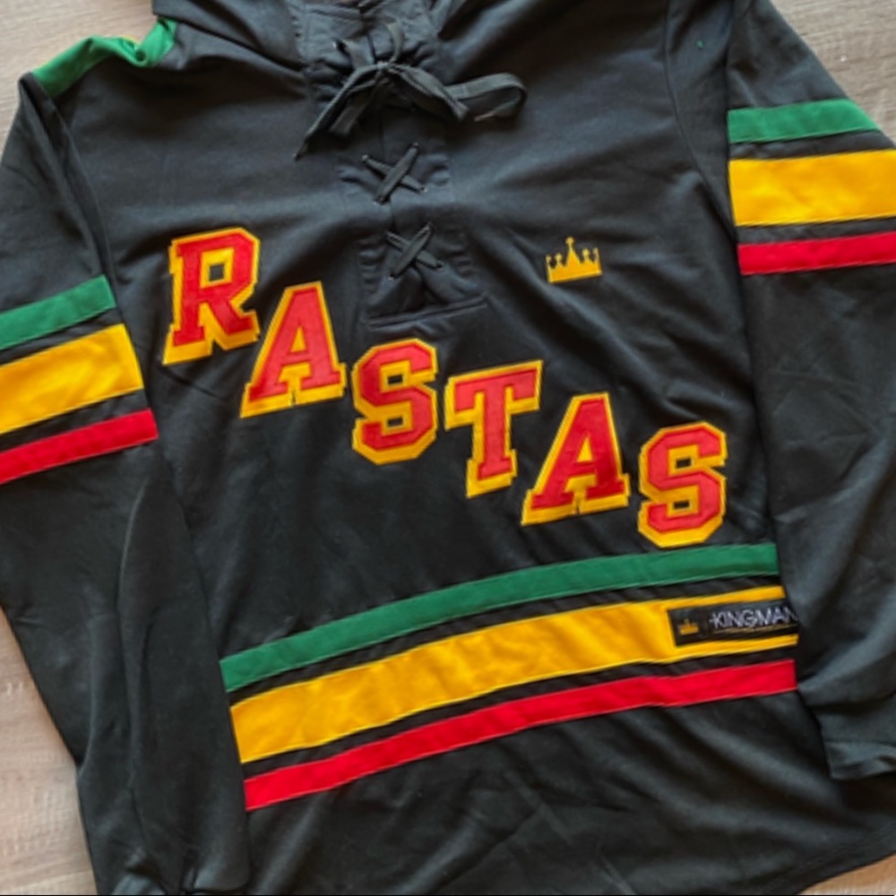 Kingman “RASTAS” Hockey Hoodie - Black, Sz Medium